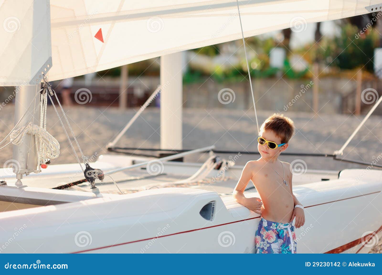 Boy and boats stock photo. Image of aquatic, child, activity 29230142