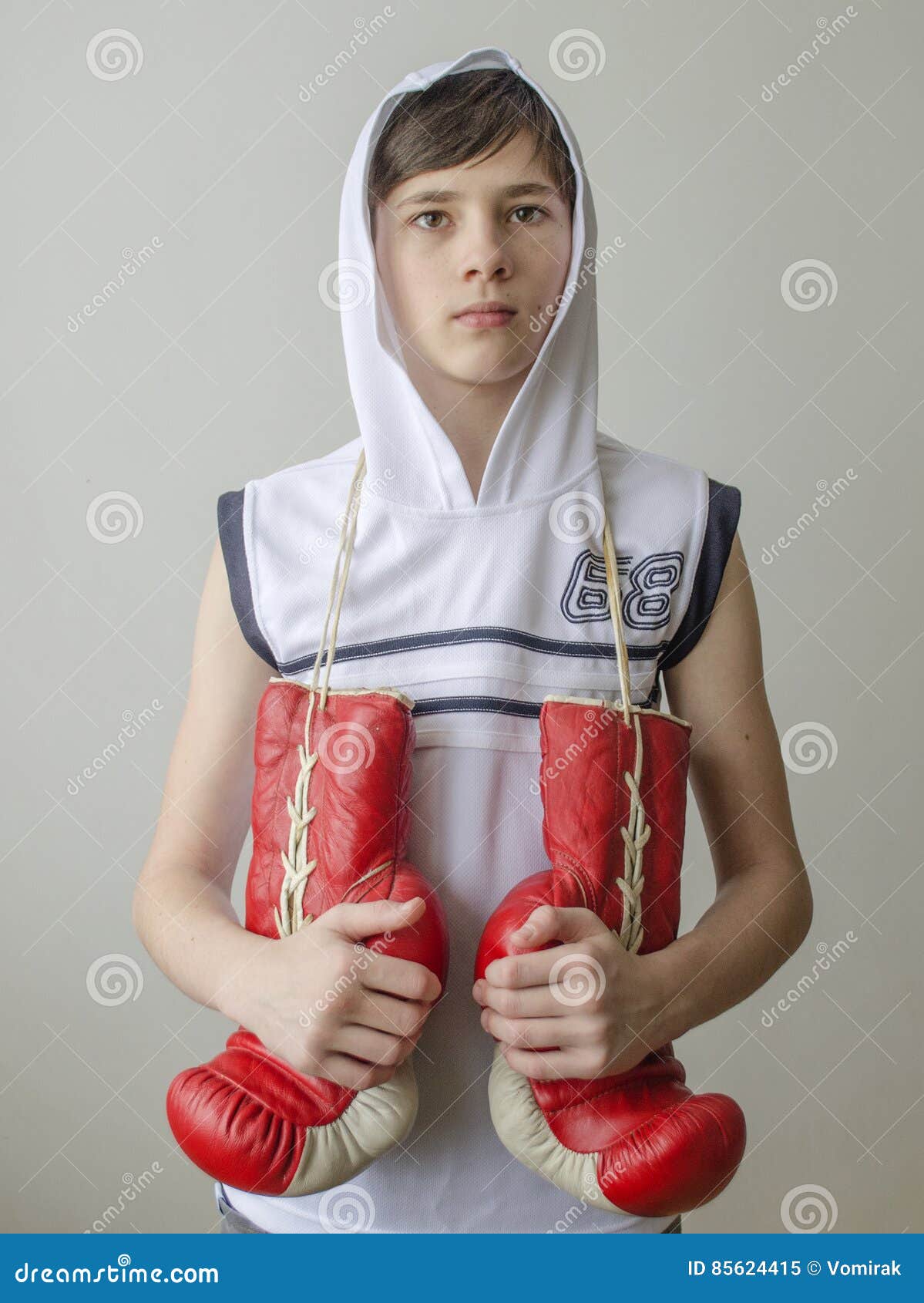 Boy with boxing gloves stock image. Image of victory 85624415