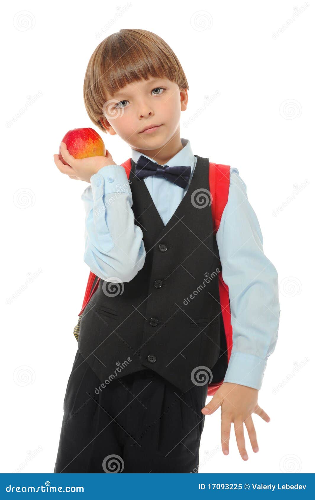 Boy with a briefcase stock image. Image of expressing 17093225
