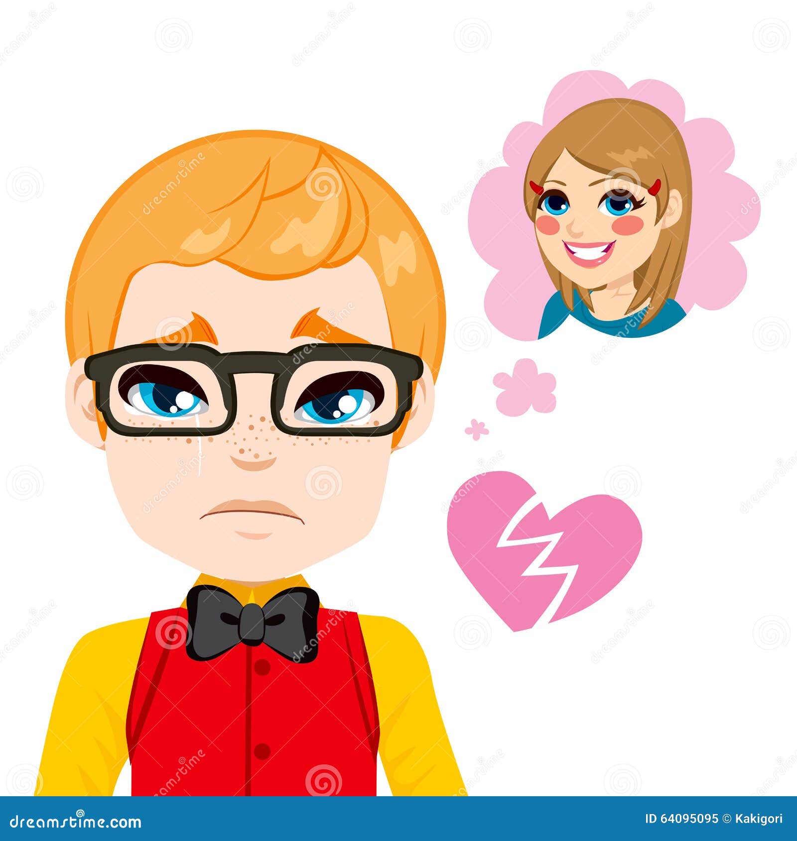 Boy Broken Heart stock vector. Illustration of loss, beautiful ...