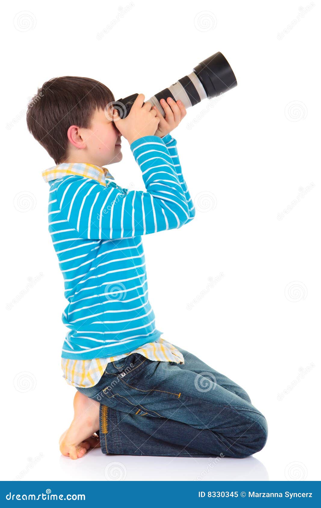 Boy with camera stock image. Image of pose, shoot, point - 8330345