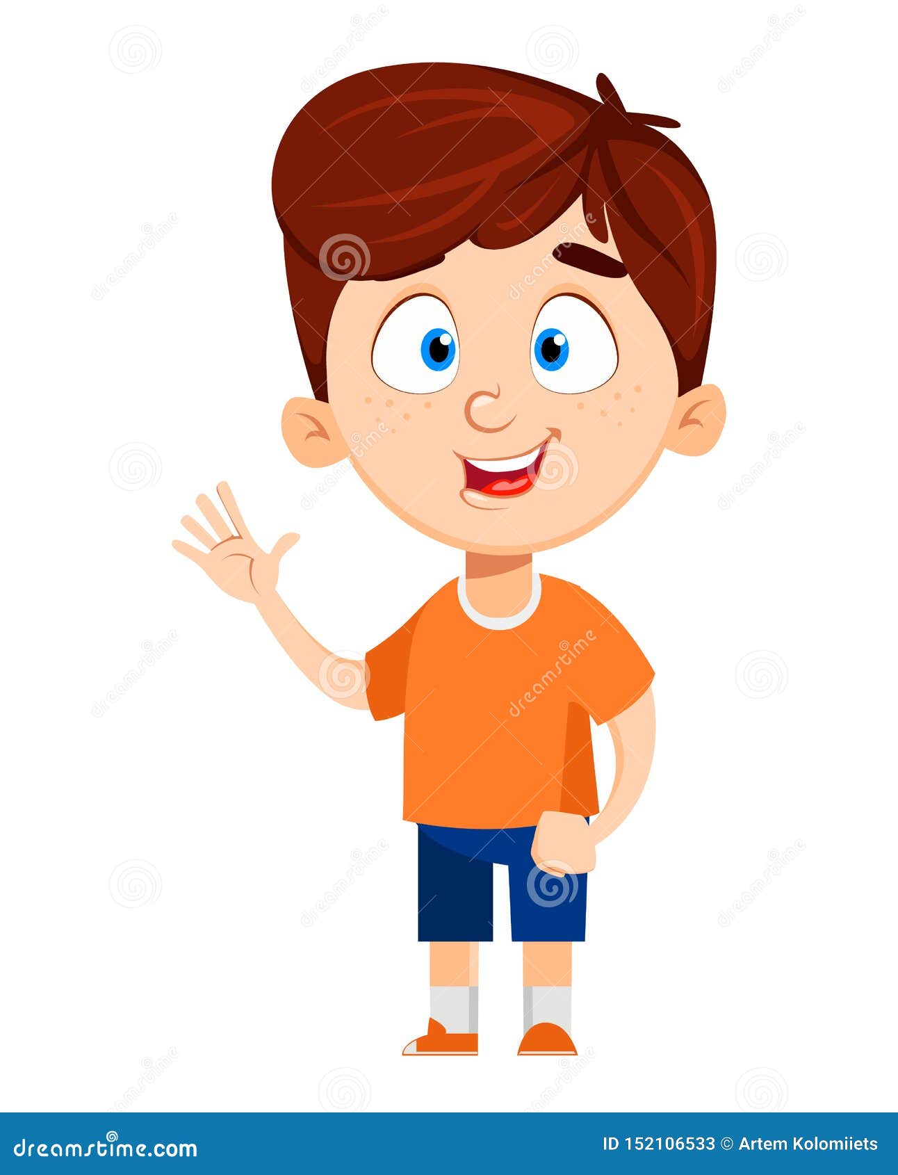 Boy Cartoon Character. Cute Funny Child Stock Vector - Illustration of  hand, cartoon: 152106533