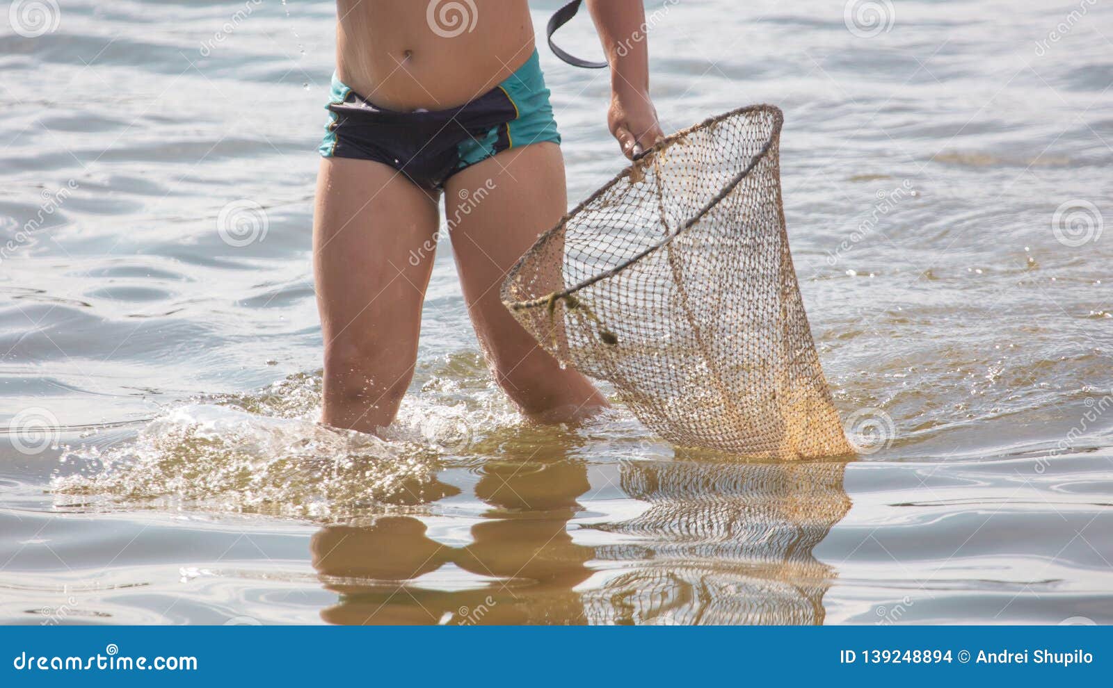 girl in fishing net playing herself