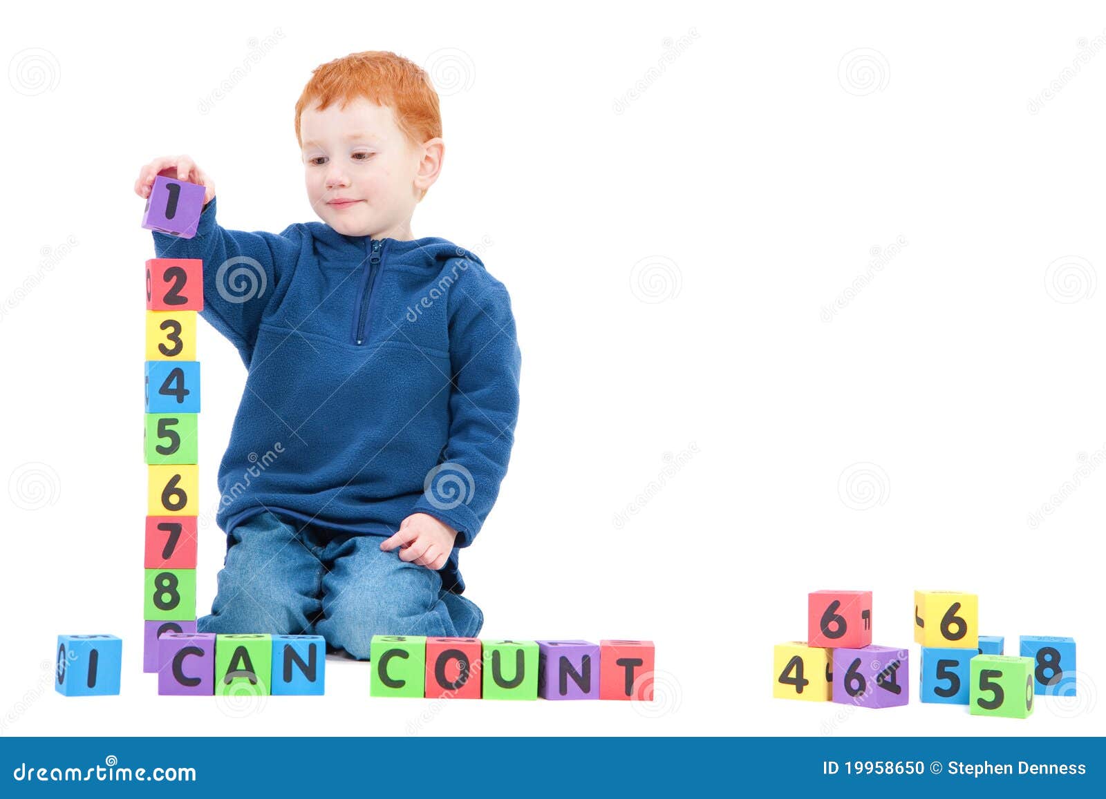 Counting Numbers 1 2 3 4 5 White Number Wooden On Red Background With