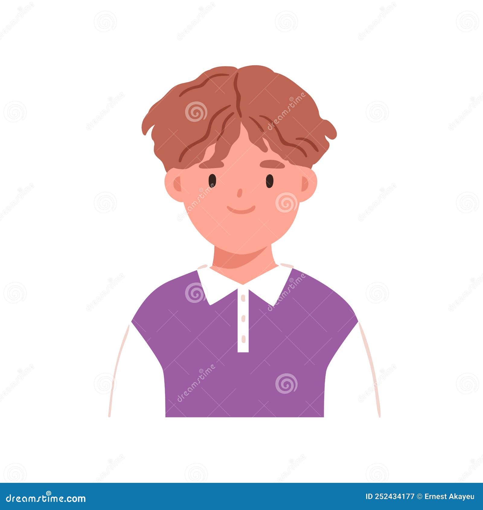 boy child head portrait. school kid face avatar. happy smiling schoolboy, little student. cute adorable schoolkid with