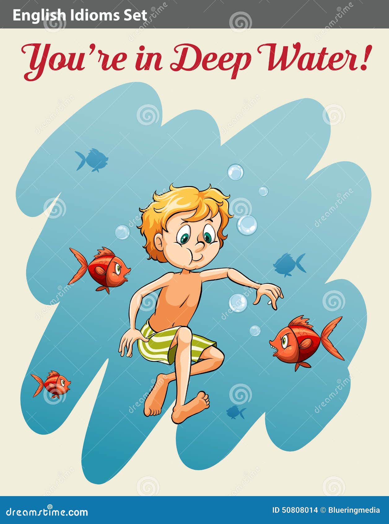 A boy in deep water stock vector. Illustration of meaning - 50808014 A boy in deep water stock vector. Illustration of meaning - 50808014
