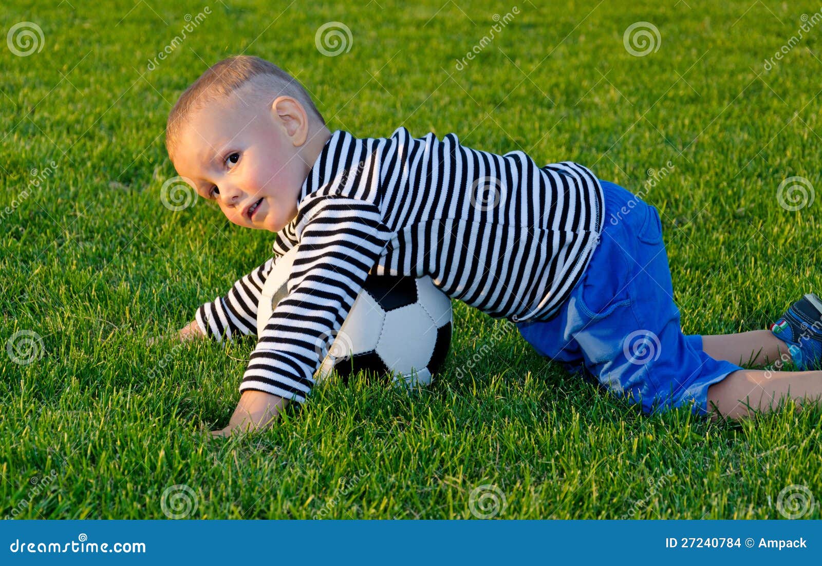 Boy Diving on a Soccer Ball Stock Photo Image of play, soccer 27240784
