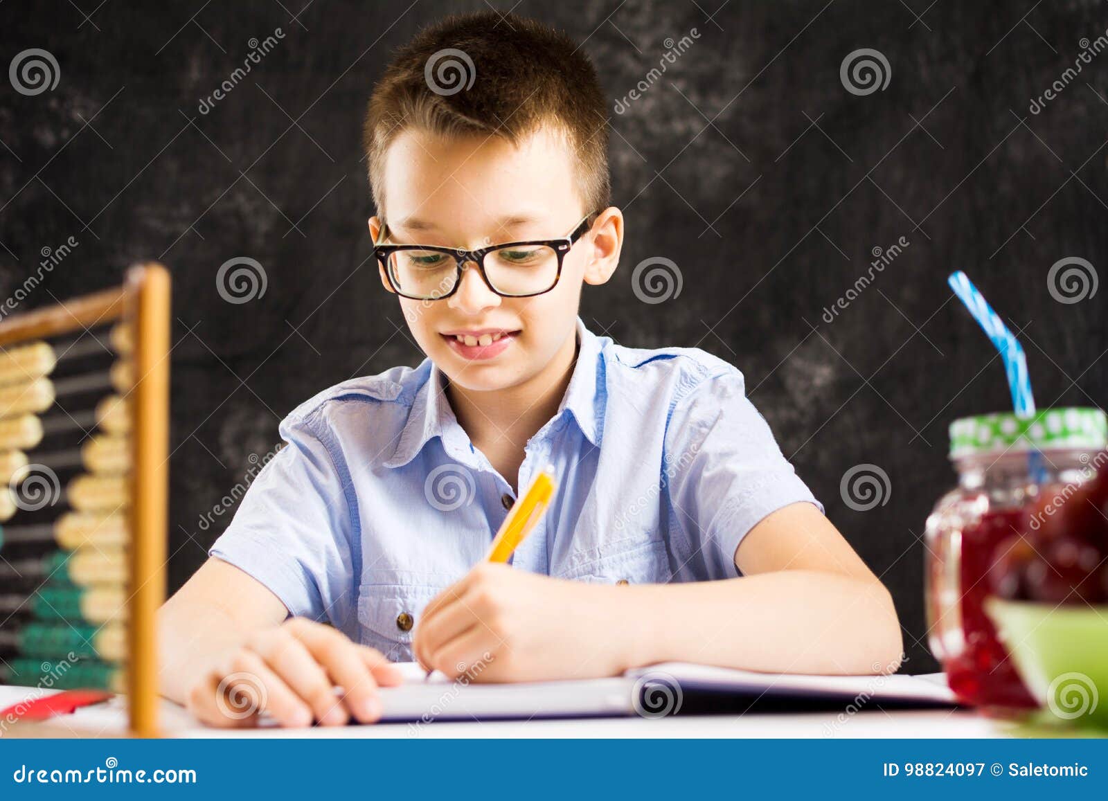 child doing math homework