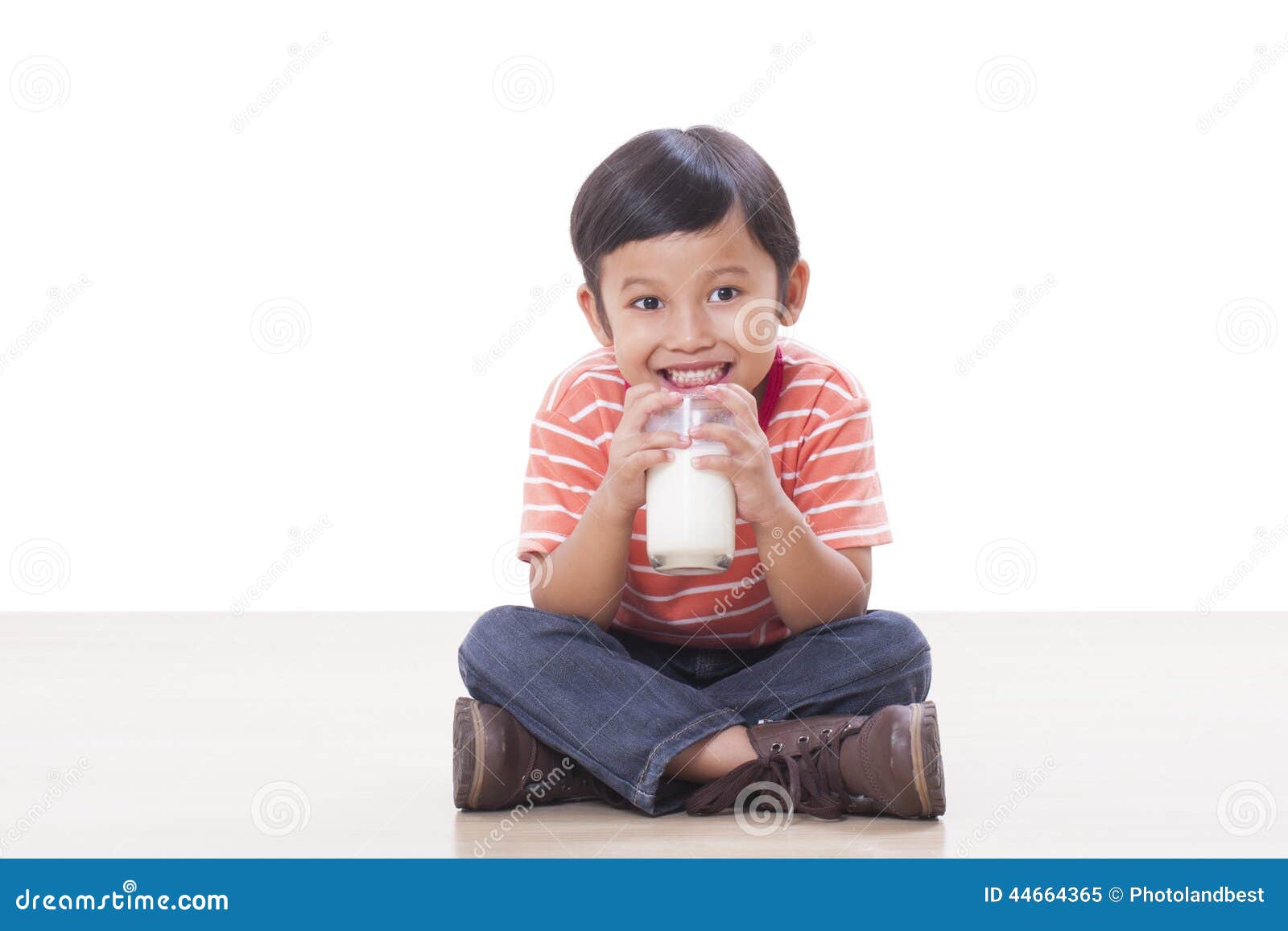 Boy drinking milk stock image. Image of drink, healthy 44664365
