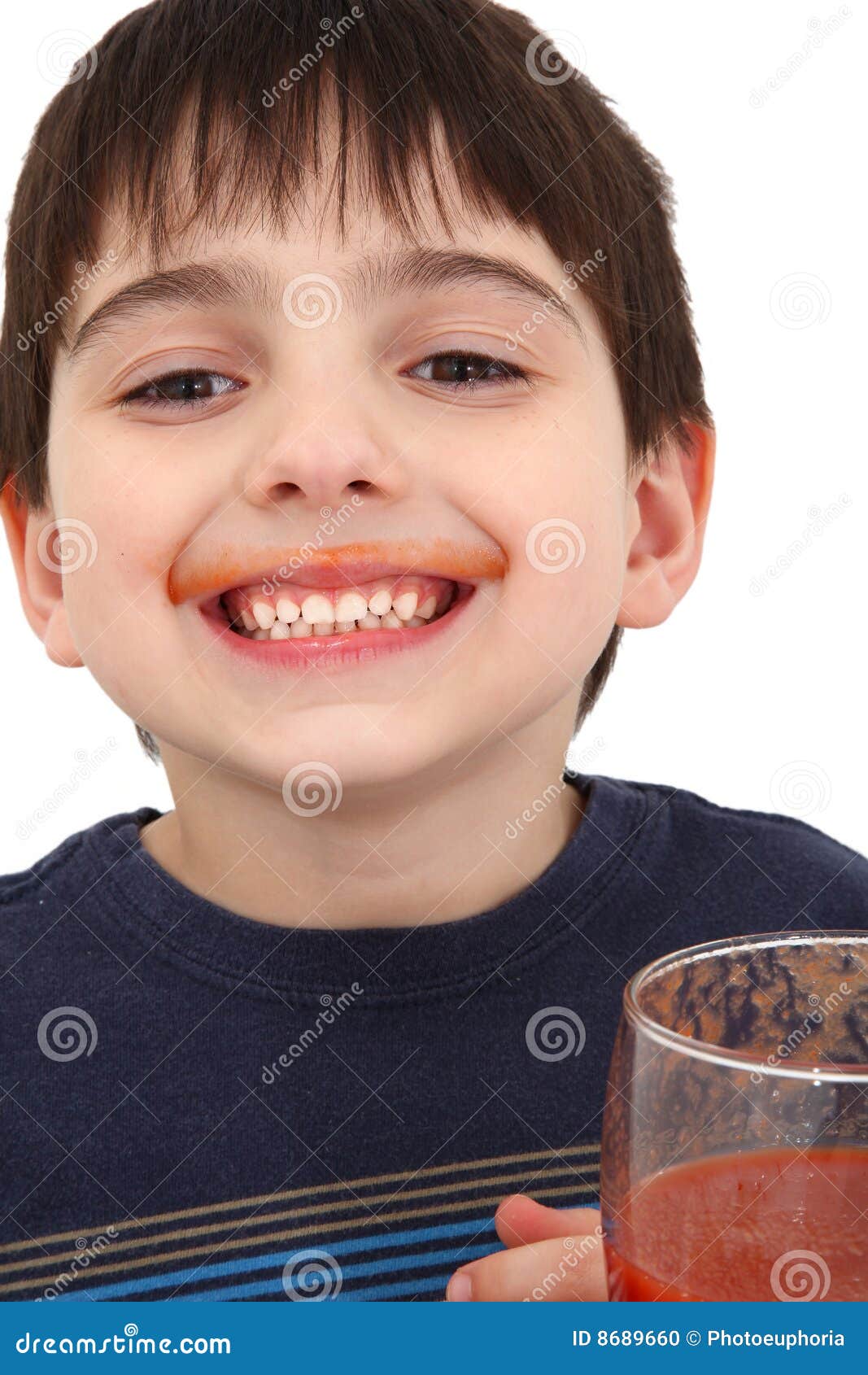 Boy Drinking Tomato Juice stock photo. Image of male, caucasian 8689660