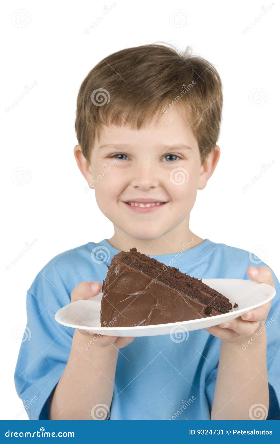 Boy Eating Cake stock image. Image of enjoyment, childhood 9324731