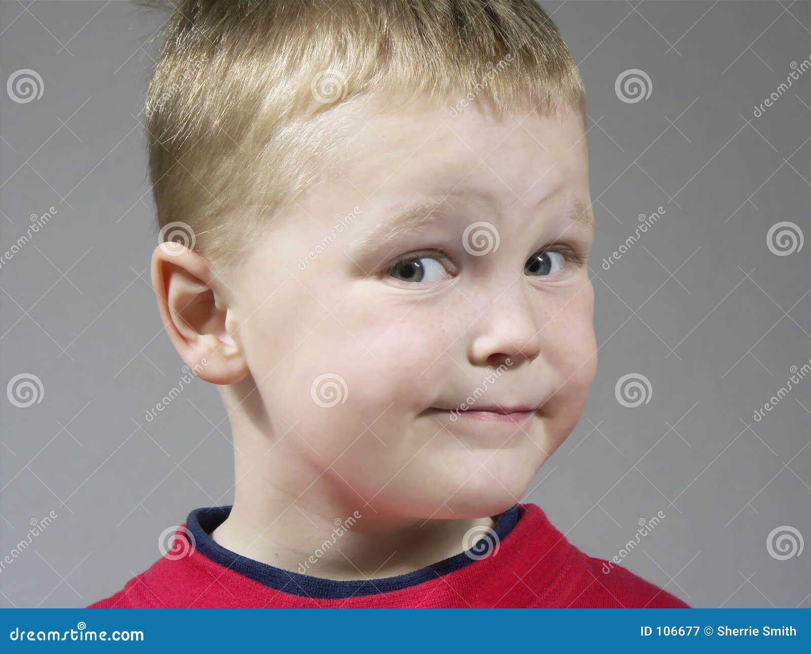 Boy expression stock image. Image of look, young, hands 106677