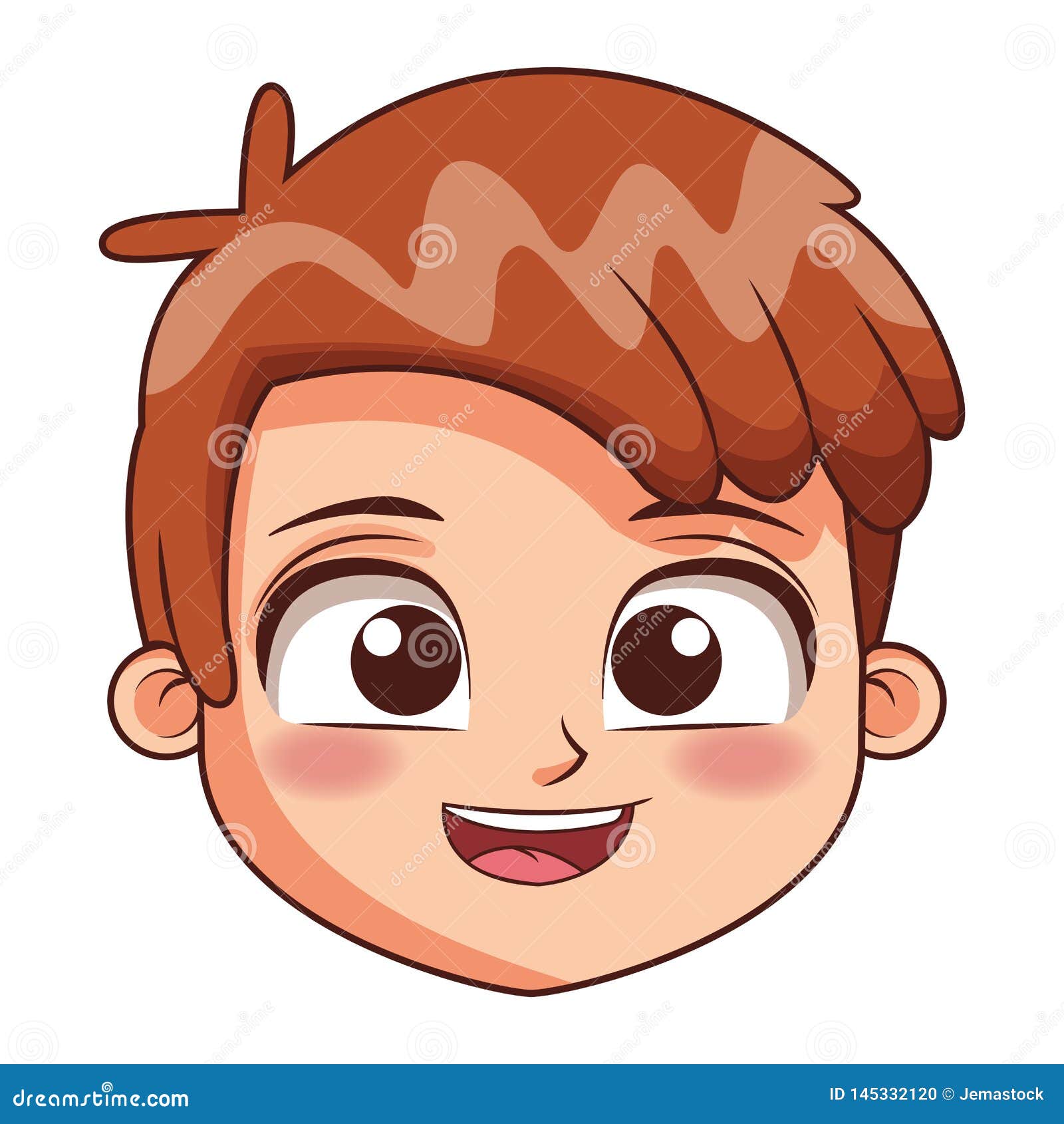 Boy face cartoon stock vector. Illustration of friendship 145332120
