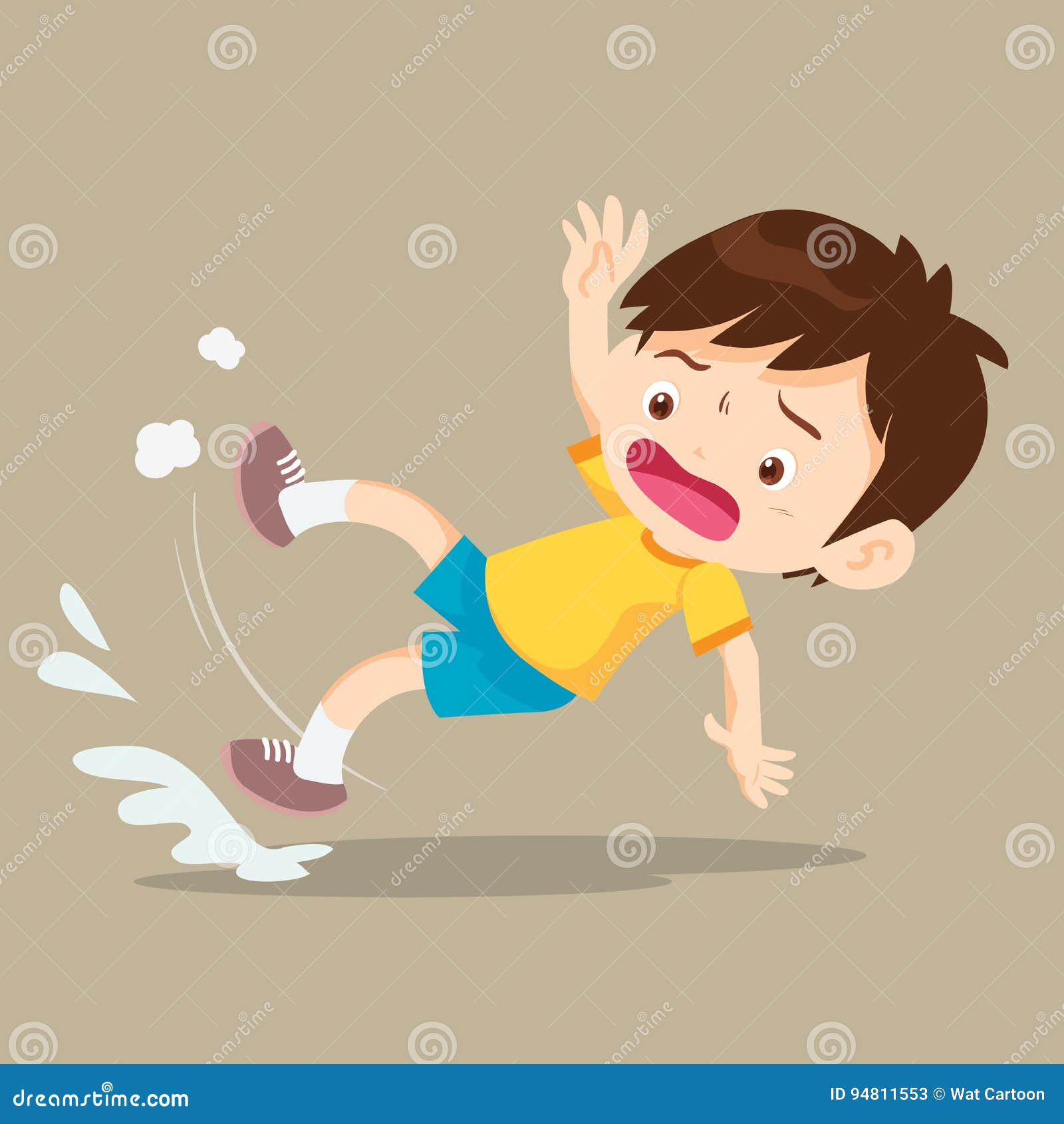 Cartoon Boy Fall Down Vector Illustration | CartoonDealer.com #45747166