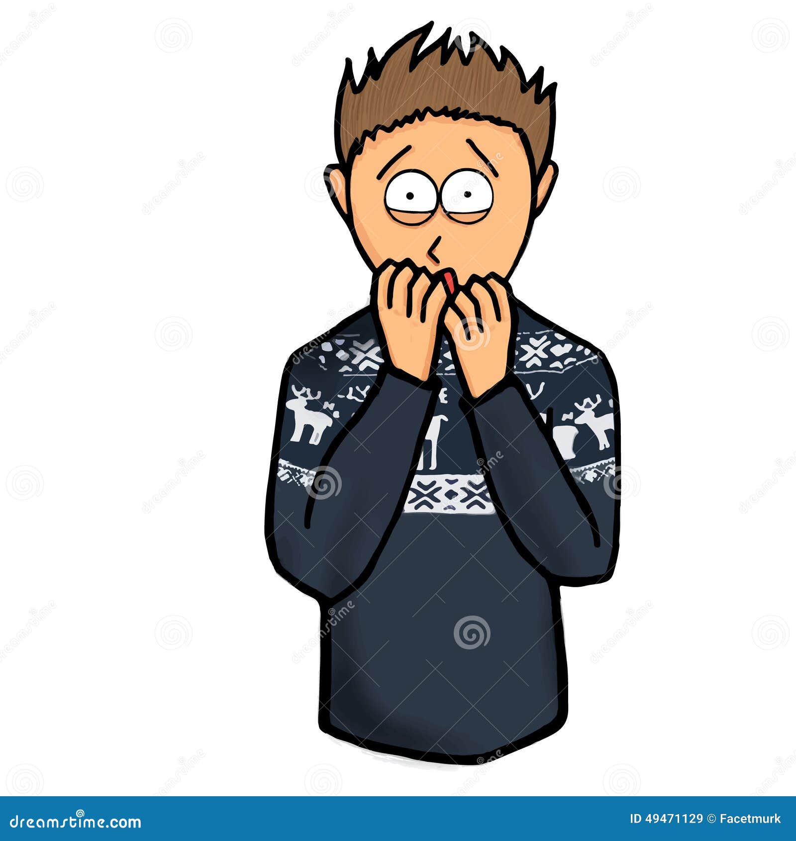 Boy In Fear Illustration Stock Vector - Image: 49471129