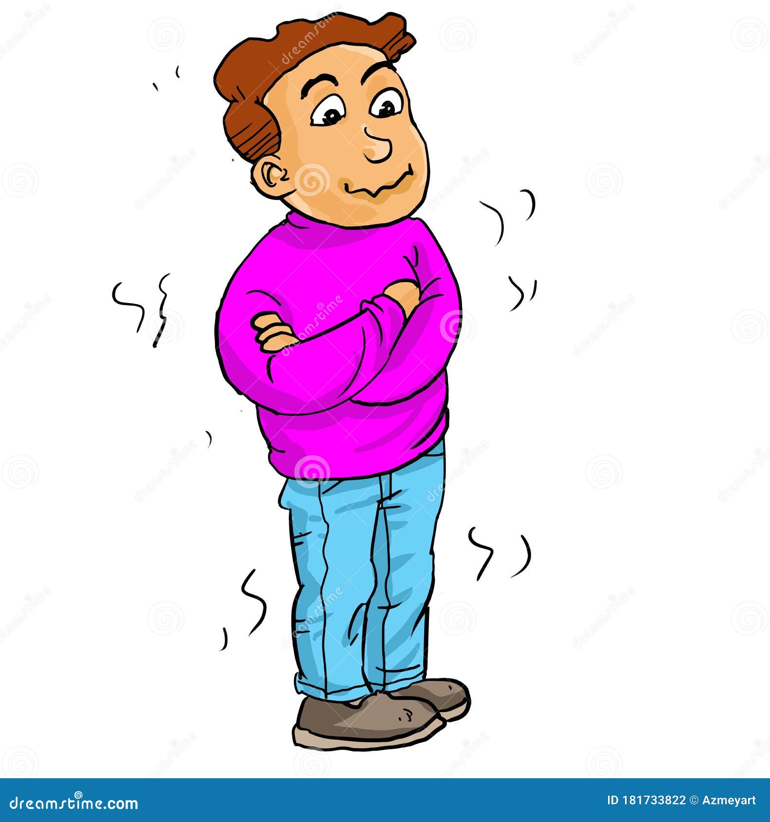 A boy feeling cold stock vector. Illustration of illness - 181733822 A boy feeling cold stock vector. Illustration of illness - 181733822