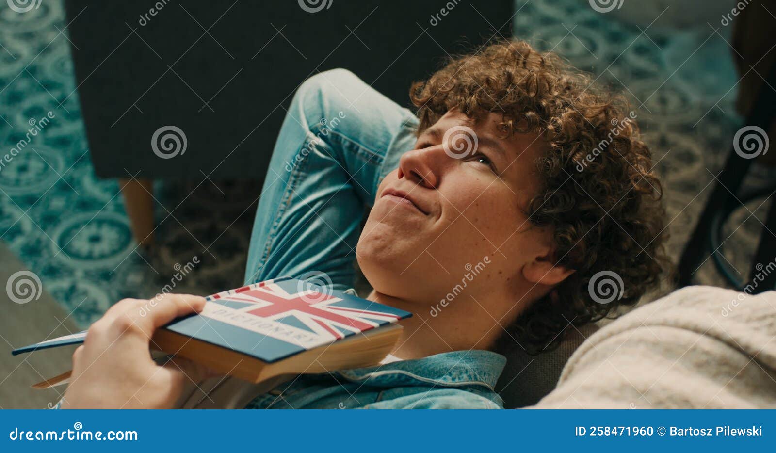 A Boy in Final Year of High School is Preparing for Exam, Studying