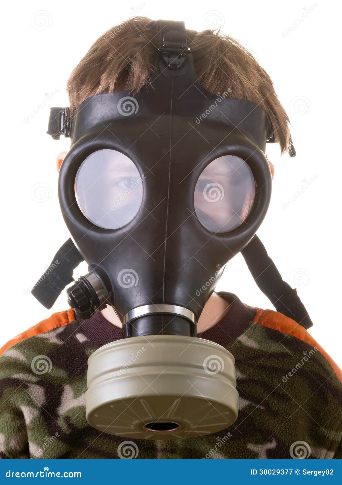 Boy In A Gas Mask Royalty Free Stock Photography Image 30029377