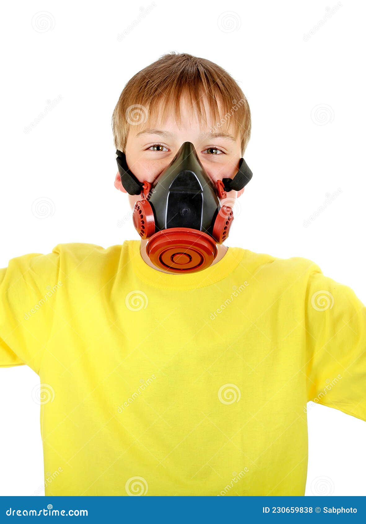 Beratung Überleben Infizieren boy with gas mask Ungerechtigkeit