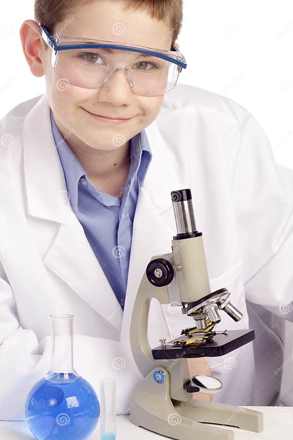 Boy Genius Scientist stock image. Image of flask, expertise 24498757