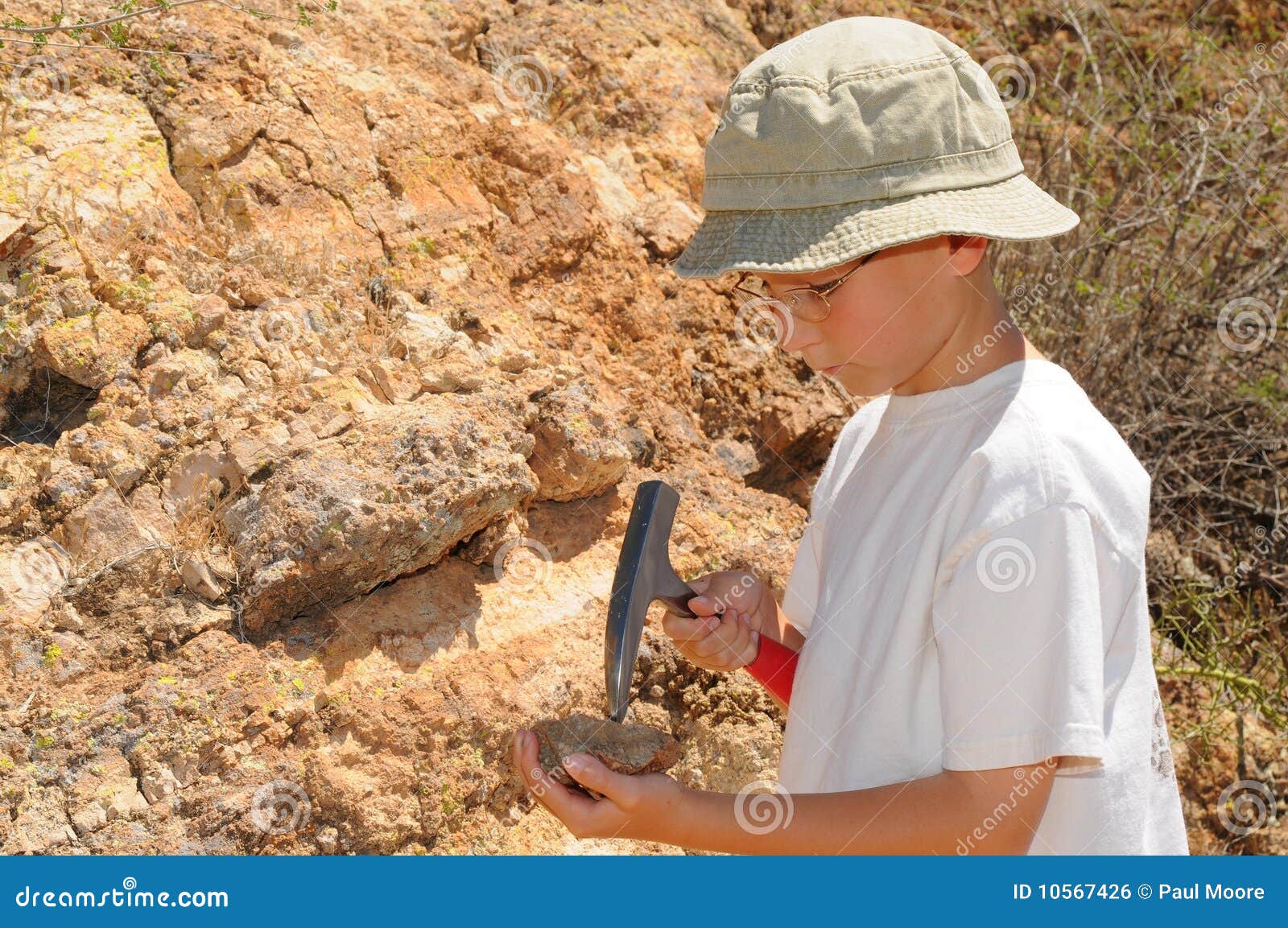 boy geology student