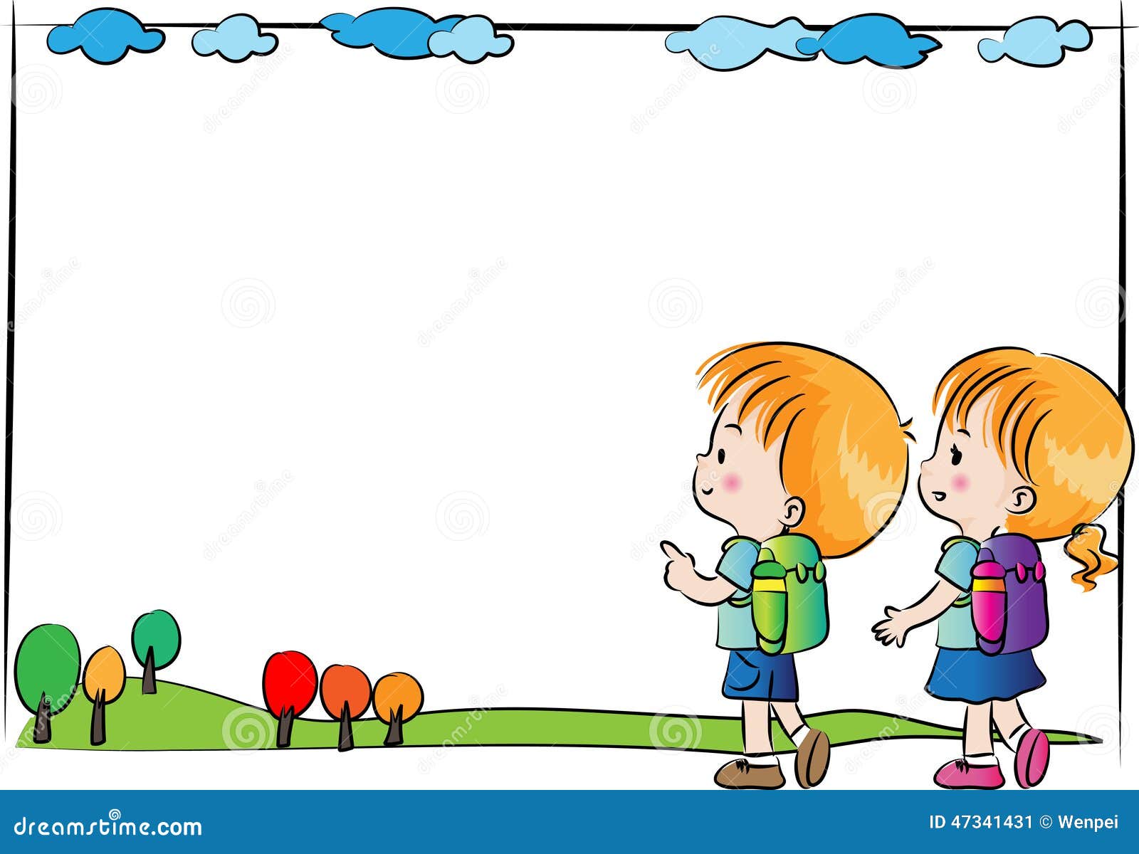 Boy and Girl with Blank Card Border Stock Illustration - Illustration of lover, kids: 47341431 Boy and Girl with Blank Card Border Stock Illustration - Illustration of lover, kids: 47341431