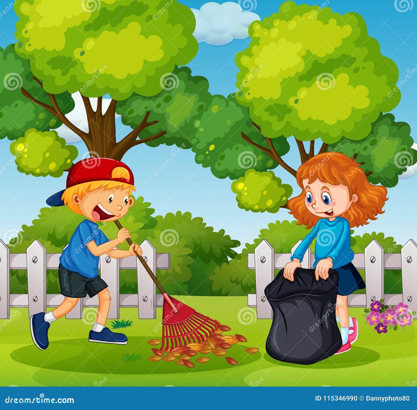 Cleaning Garden Stock Illustrations 2