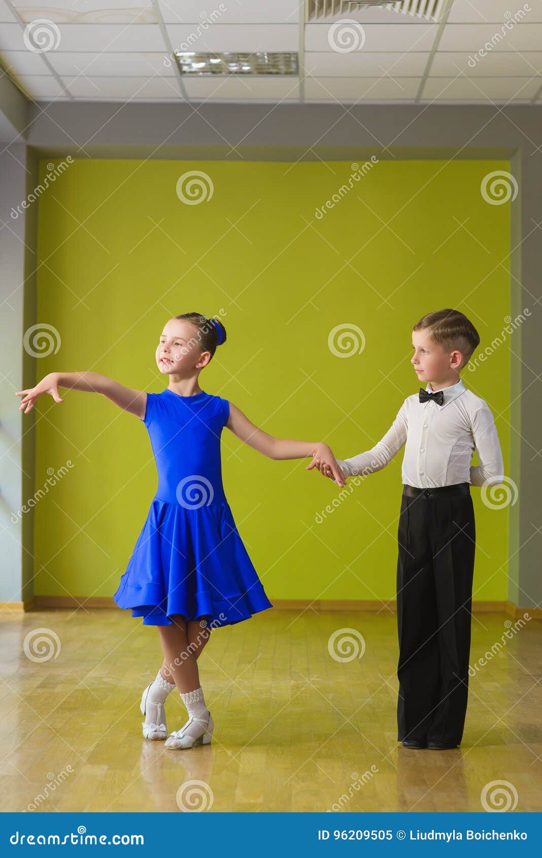 Boy and Girl Dancing Ballroom Dance Stock Image Image of children