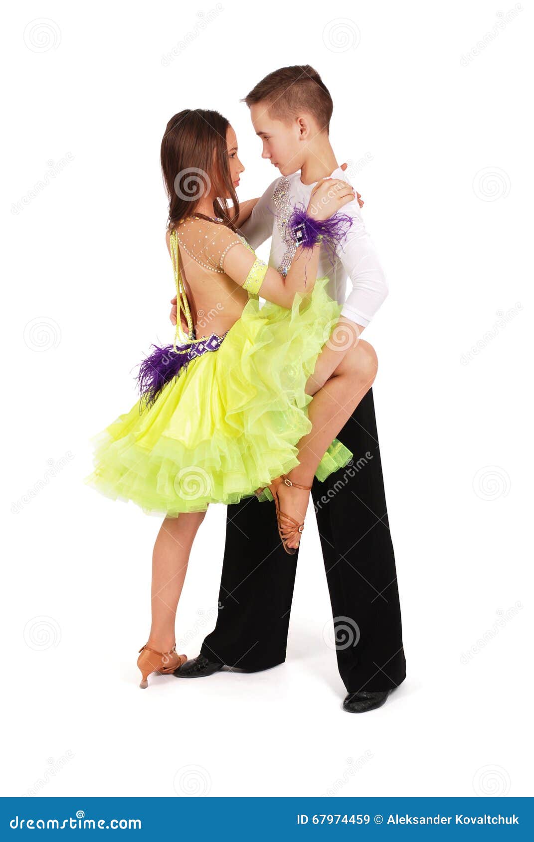 Boy and Girl Dancing Ballroom Dance Stock Image Image of child
