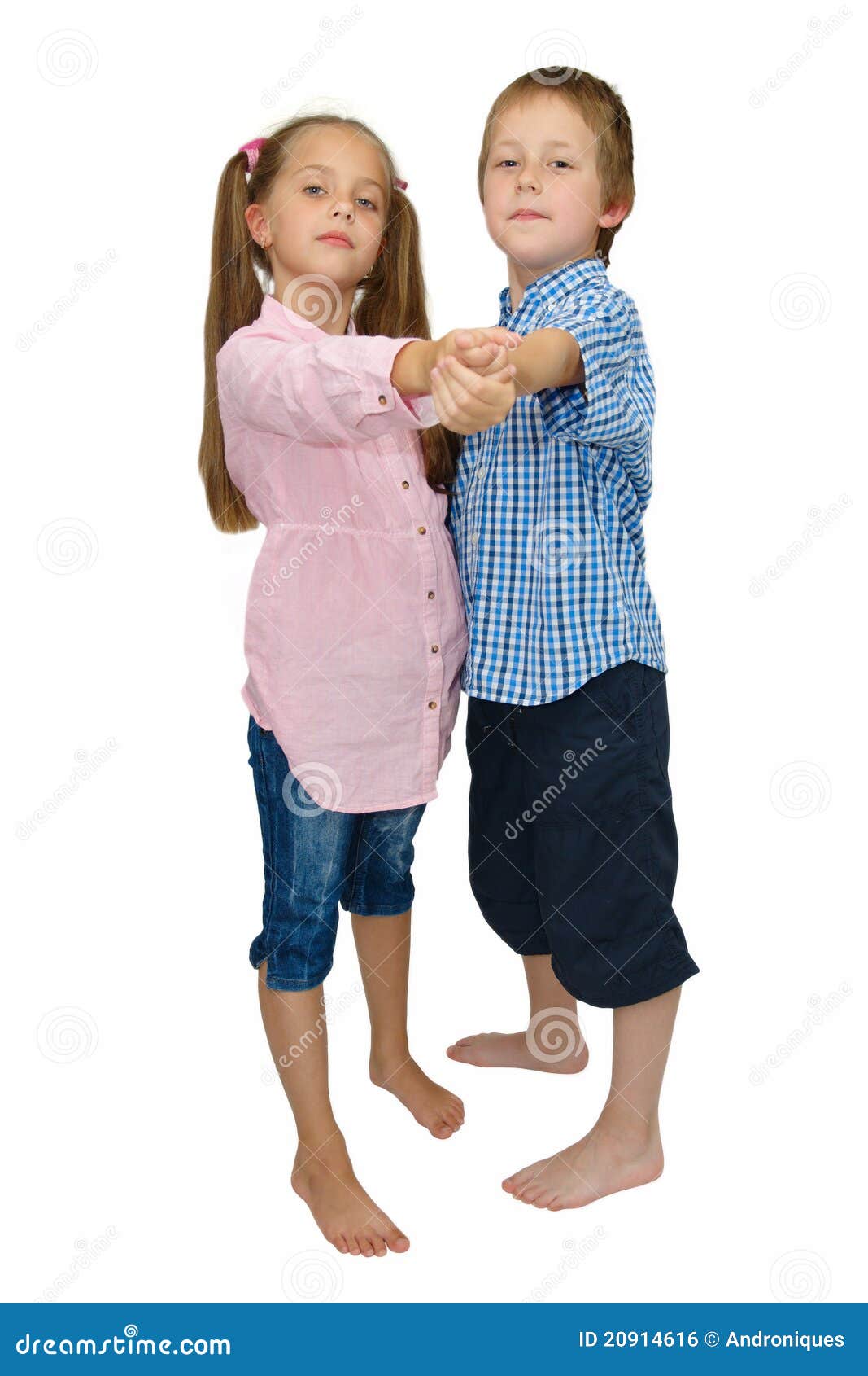 Boy And Girl, Dancing, Tango Pose, On White Royalty Free Stock Image Image 20914616