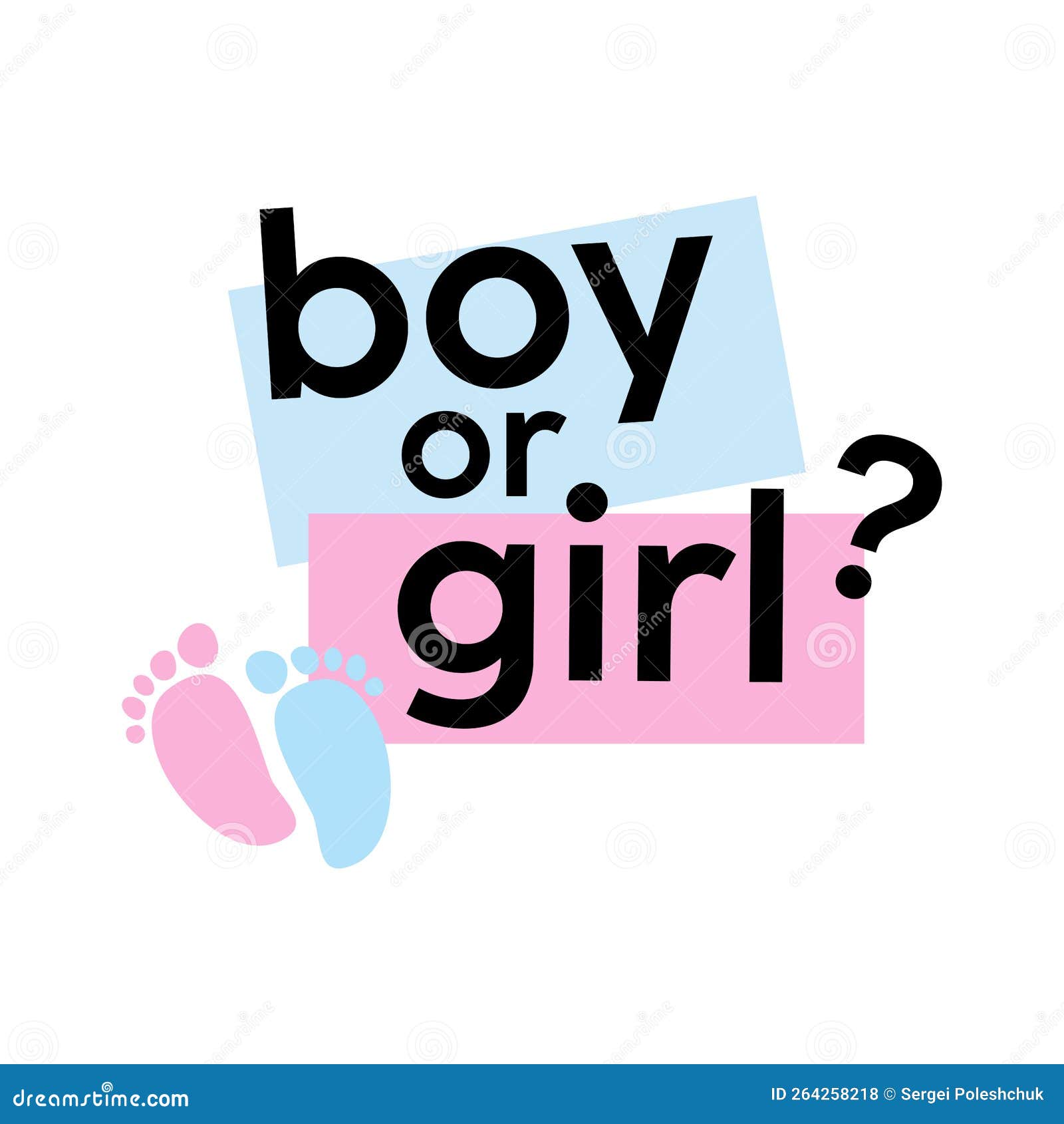 Boy or Girl? Gender Reveal Party Design Illustration Stock Vector -  Illustration of diagram, colorful: 264258218