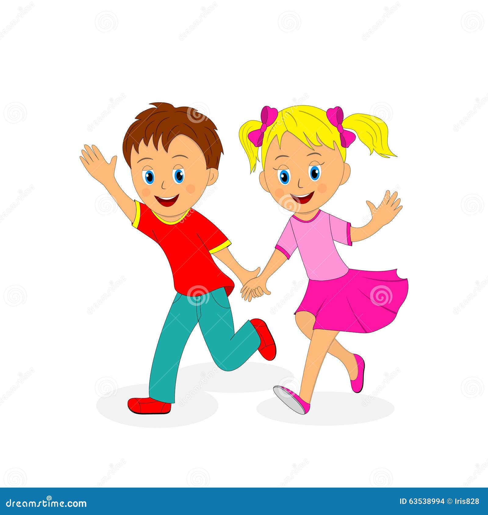 Boy And Girl Holding Hands Cartoon Images