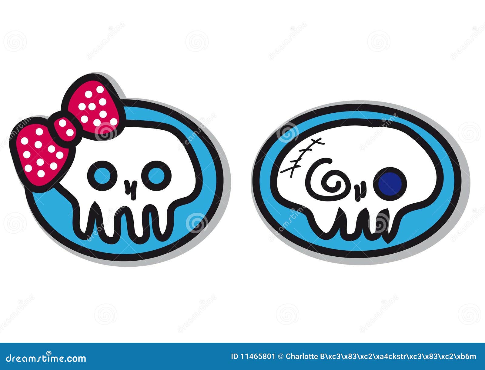 Download Boy And Girl Skulls Stock Image - Image: 11465801