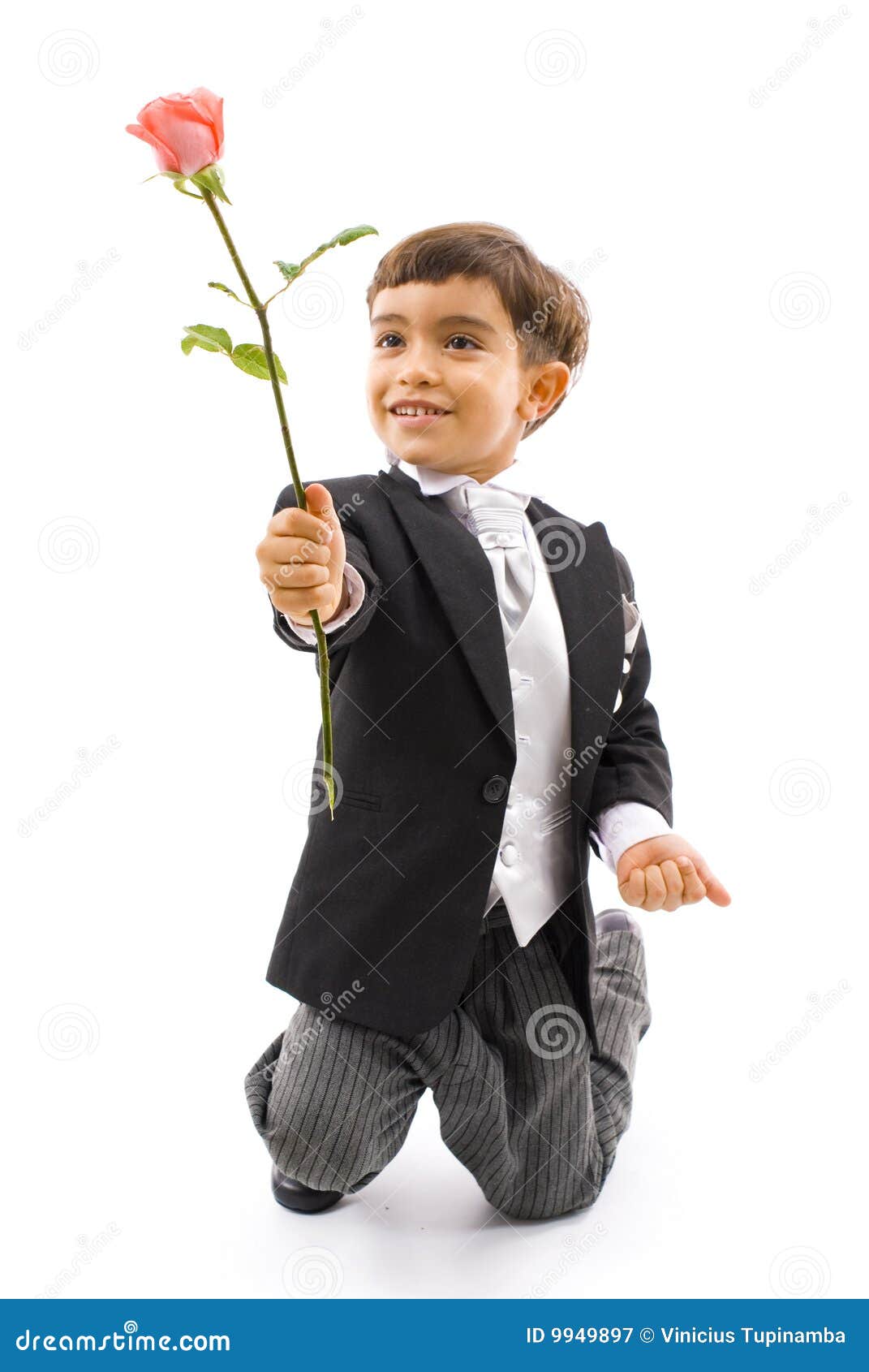 Boy Giving Flower stock image. Image of business, little 9949897