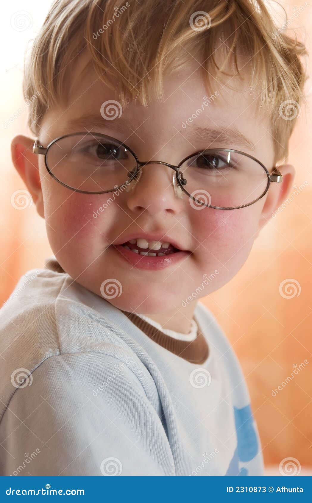 The boy in glasses stock image. Image of childhood, cheerful 2310873