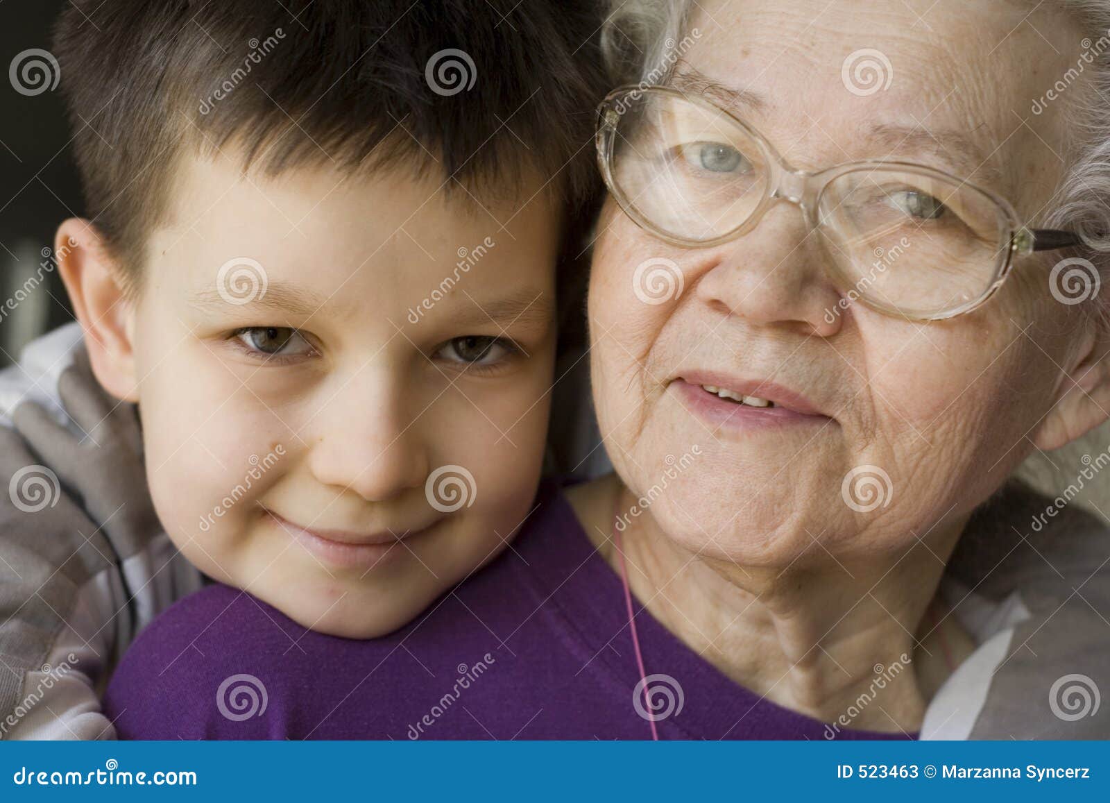 Boy with grandma stock image. Image of smiling, children 523463