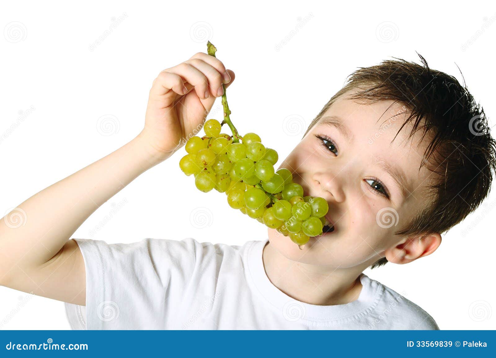 Boy with grapes stock image. Image of people, refreshment - 33569839