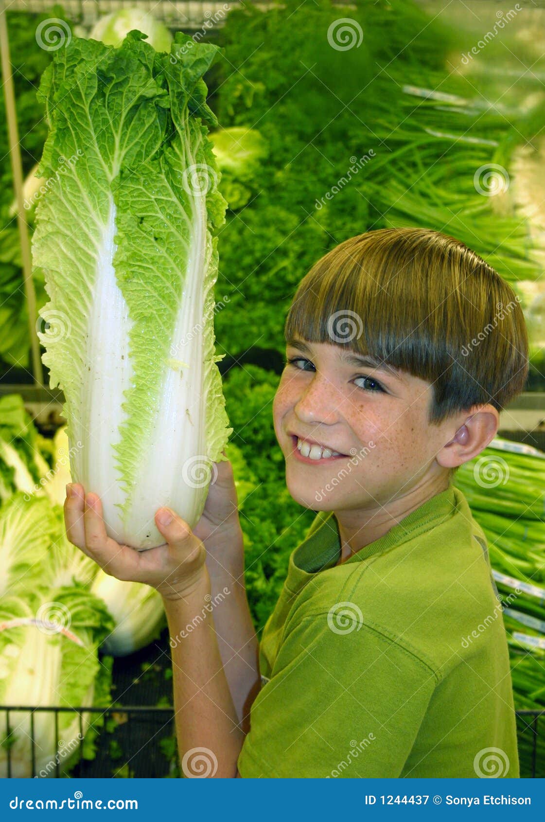 Boy in Grocery Store stock image. Image of caucasian, face 1244437