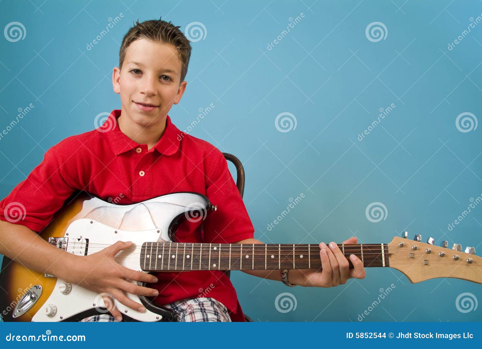 Boy Guitar stock photo. Image of strum, guitar, pleasure 5852544