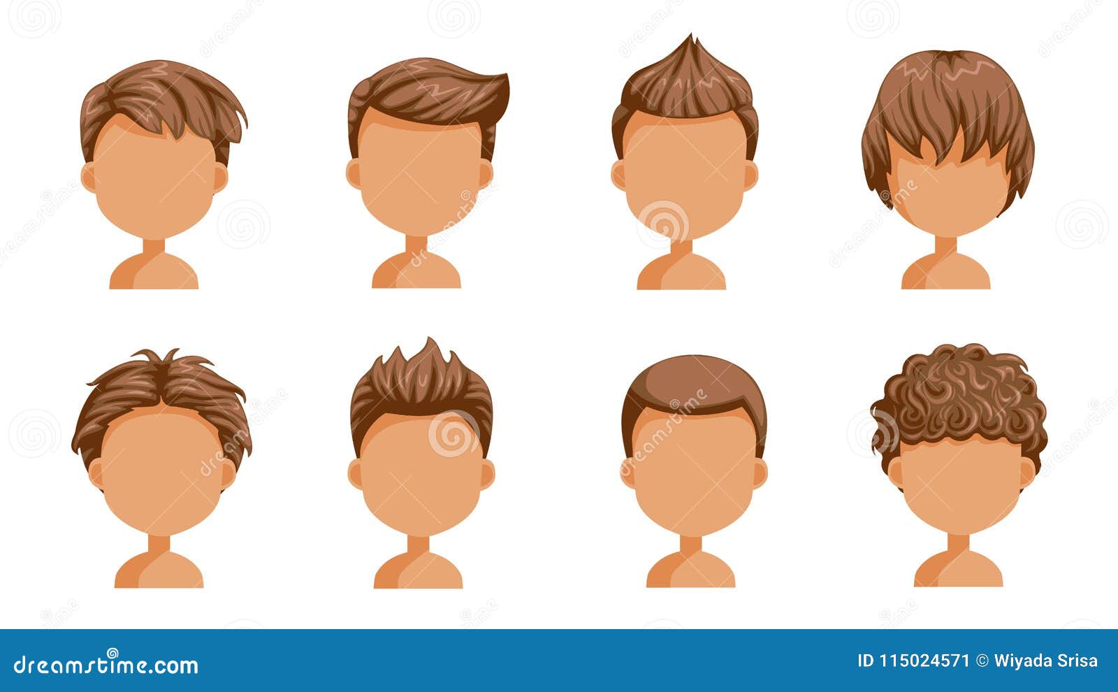 Boy Hair Rear View Stock Vector Illustration Of Fringe