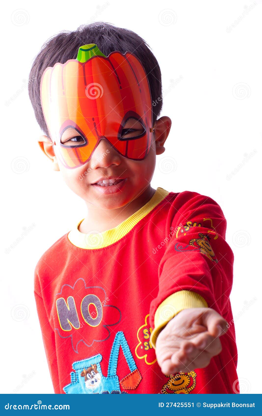 Boy with Halloween mask stock image. Image of caucasian 27425551
