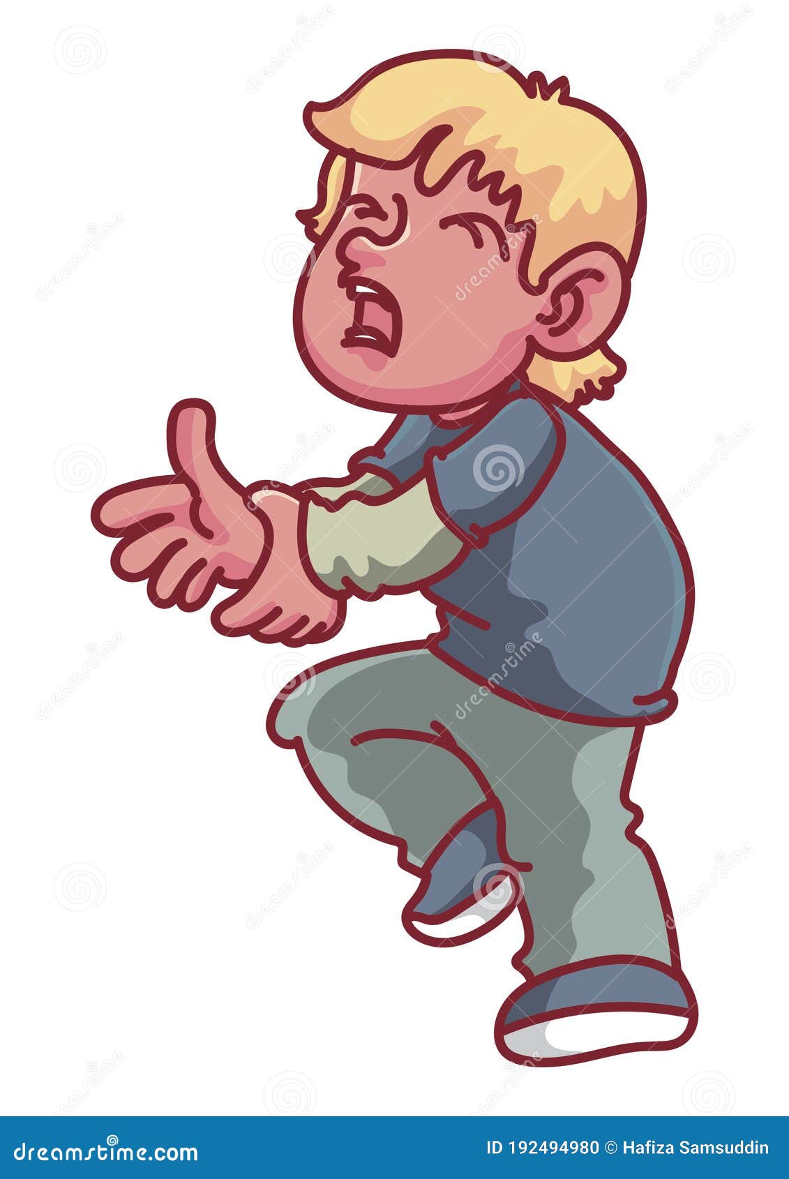 Boy with Hand Injury Concept. Vector Illustration Decorative Design ...