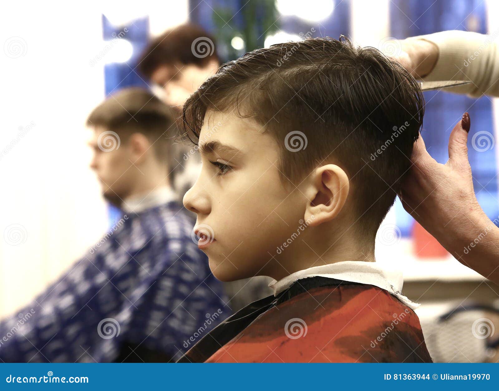 Boy Has His Hair Cut in Barber Shop Men Room Editorial Stock Image - Image of bright, expression: 81363944 Boy Has His Hair Cut in Barber Shop Men Room Editorial Stock Image - Image of bright, expression: 81363944