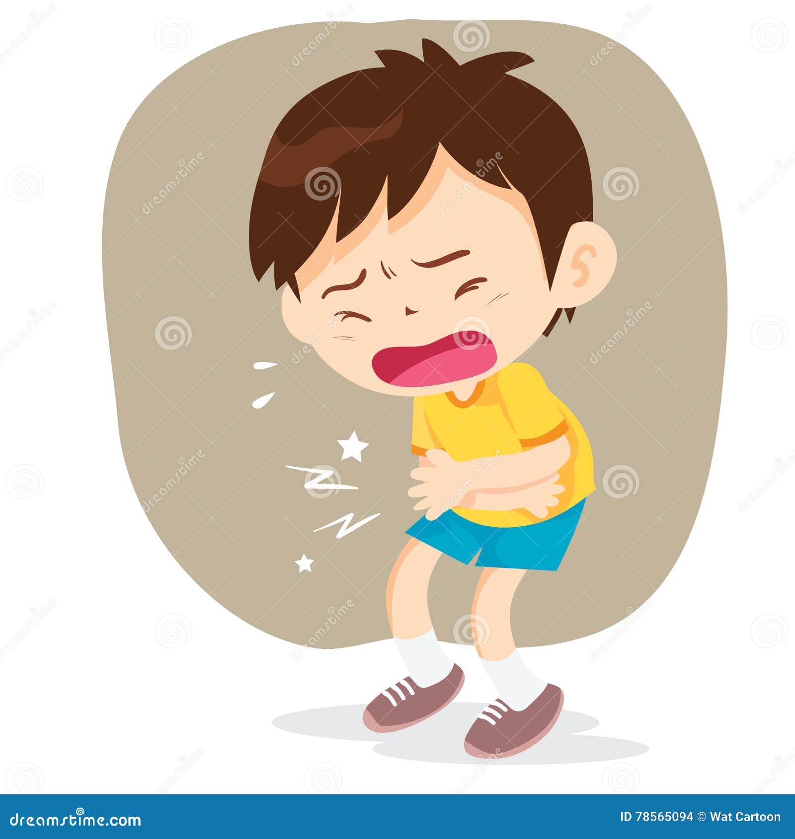 Boy have stomach ache stock vector. Illustration of diarrhea - 78565094