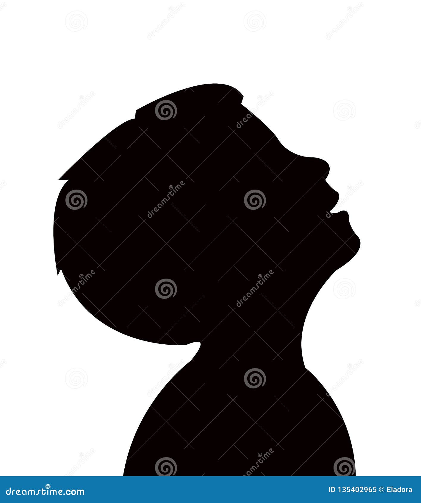 Download A Boy Head Black Color Silhouette Vector Stock Vector ...