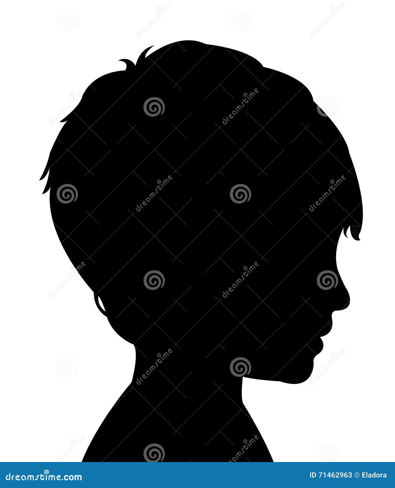 Download A Boy Head Silhouette Vector Stock Vector - Illustration of baby, body: 71462963