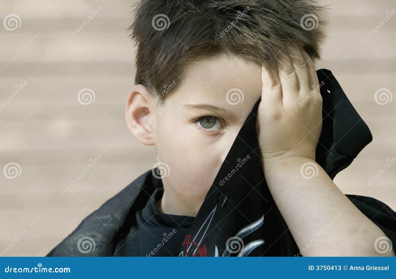 Boy hiding his face stock image. Image of spiked, hide - 3750413