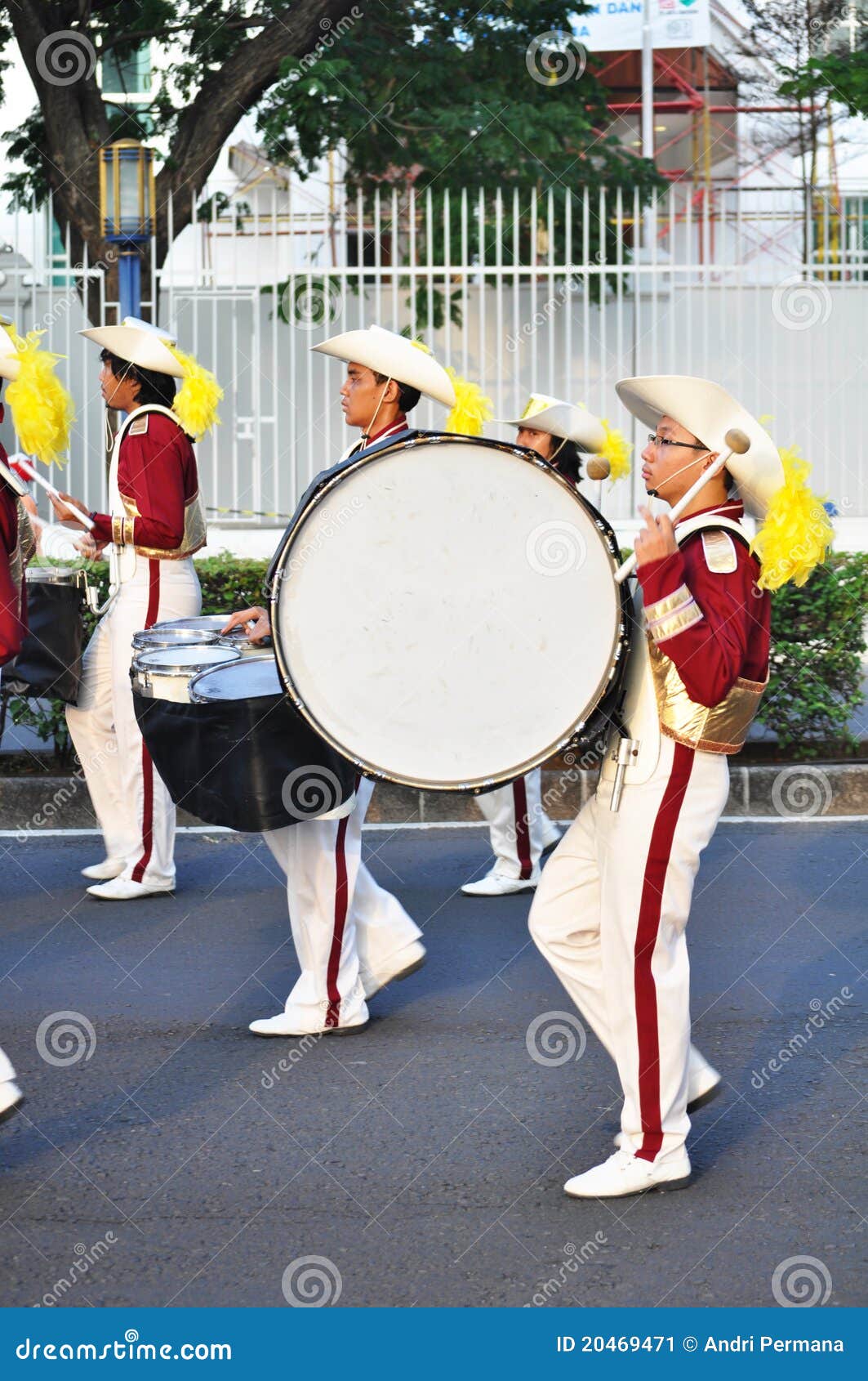 Boy Hits Drum in Marching Band Editorial Photo Image of drums, event