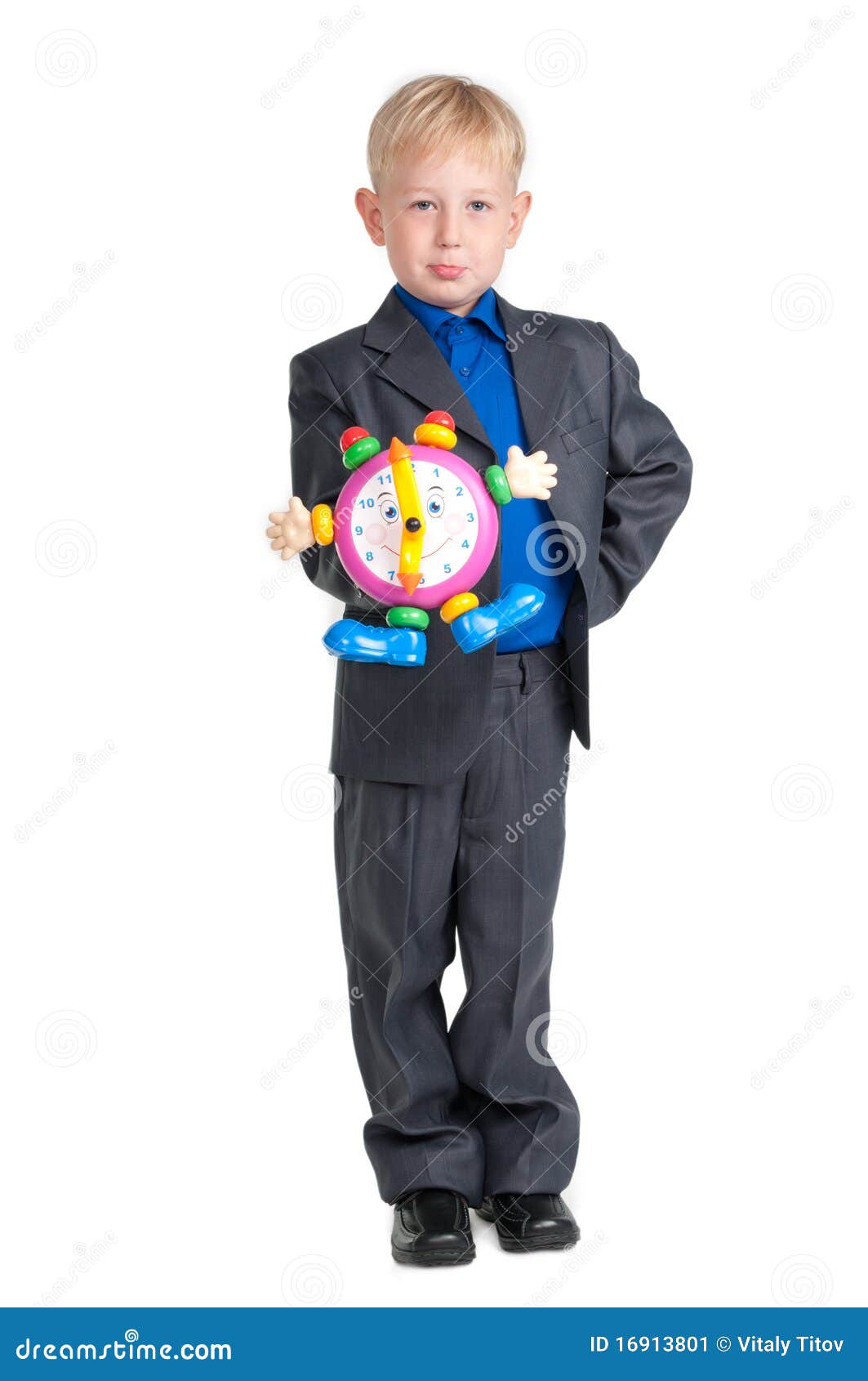 Boy holding a clock stock image. Image of lifestyles 16913801