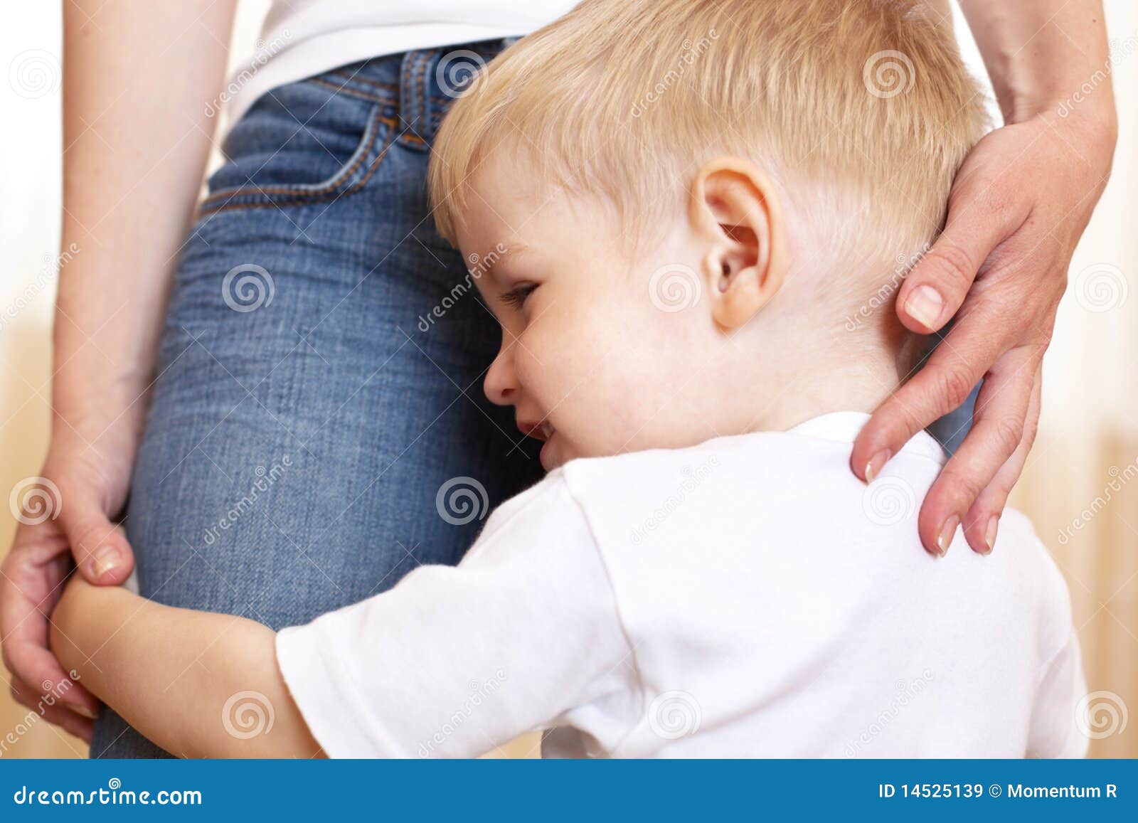 Boy Holding Her Mother S Legs Stock Image Image of generation, care